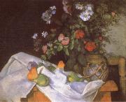 Paul Cezanne Still life with Flowers and Fruit oil painting reproduction